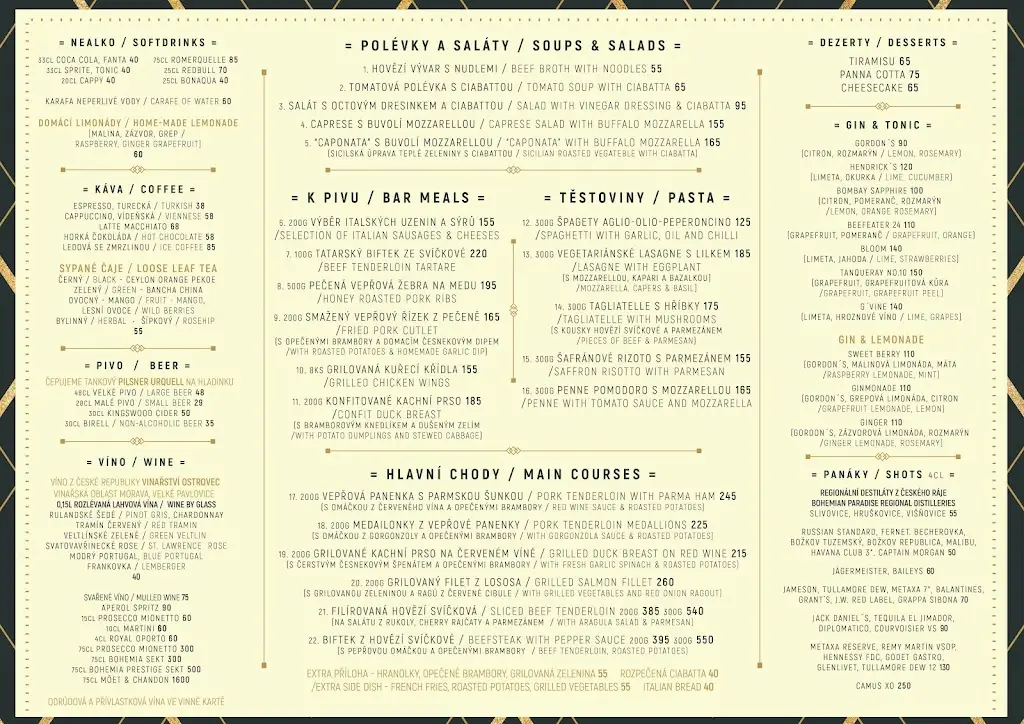 Menu_Restaurace Praha_Jičín_immagine_1