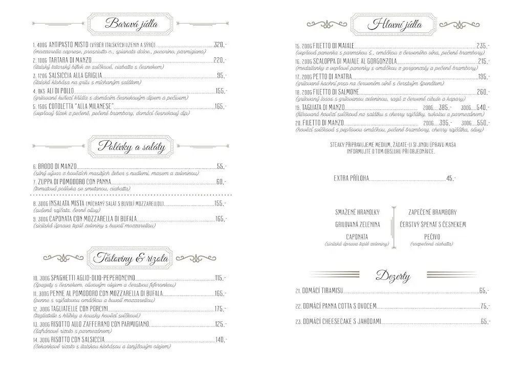 Menu_Restaurace Praha_Jičín_immagine_2