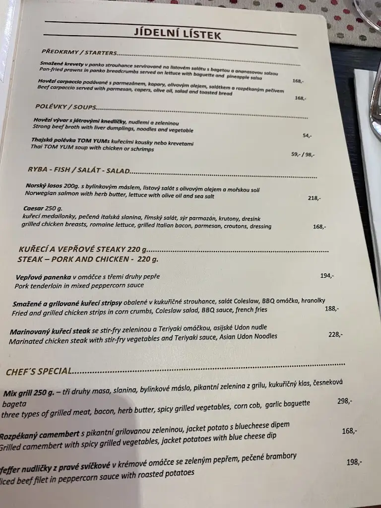 Menu_Steak House_Jičín_image_4
