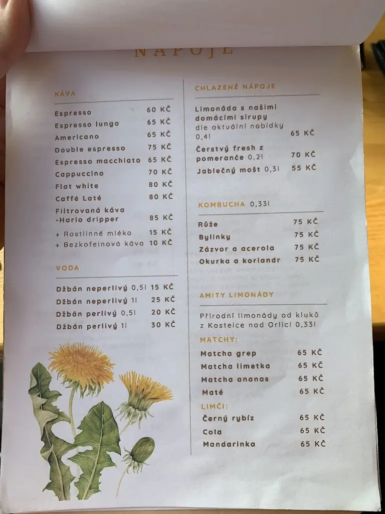 Menu_Pampeliška BISTRO & COFFEE_Náchod_image_3