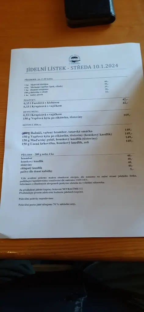 Menu_Restaurace U Paďourů_Nové Město nad Metují_image_4