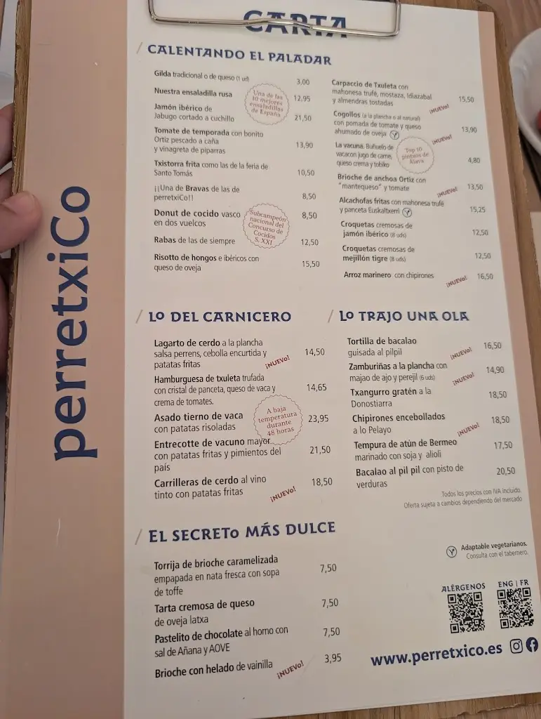 Menu_perretxiCo Chueca | Tapas Madrid_Pecka_image_1