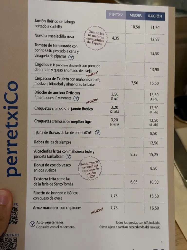 Menu_perretxiCo Chueca | Tapas Madrid_Pecka_image_2