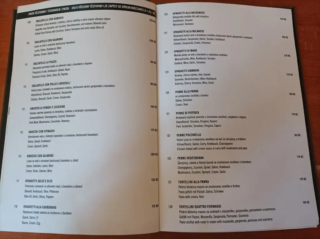 Menu_Pizzeria La piazza_Okres Trutnov_immagine_2