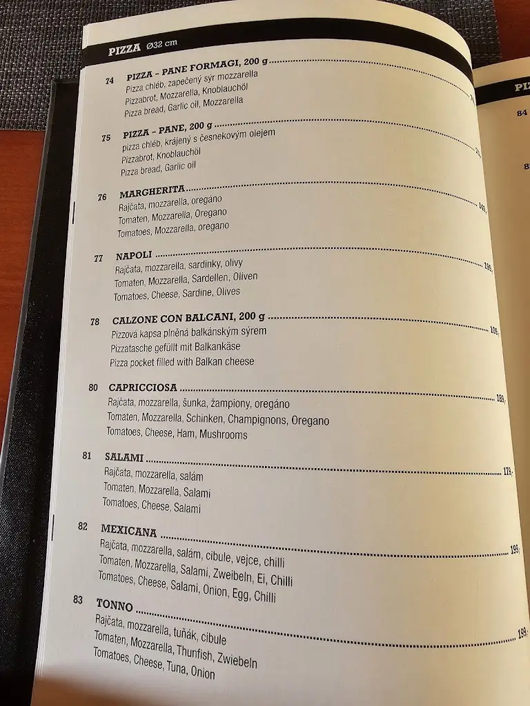 Menu_Pizzeria La piazza_Okres Trutnov_immagine_3