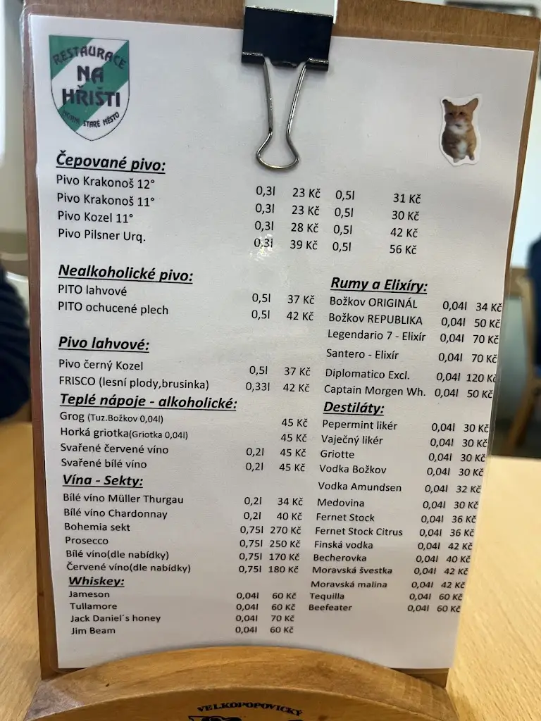 Menu_Restaurace Na Hřišti_Okres Trutnov_image_1