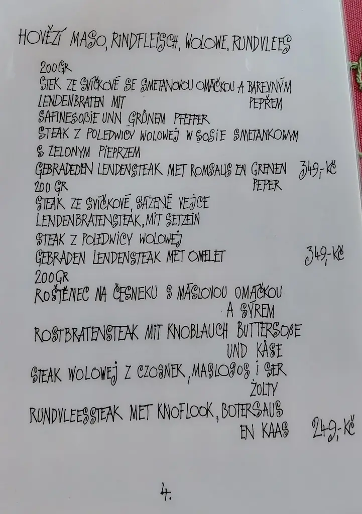 Menu_Restaurace pension Korálek_Okres Trutnov_image_1