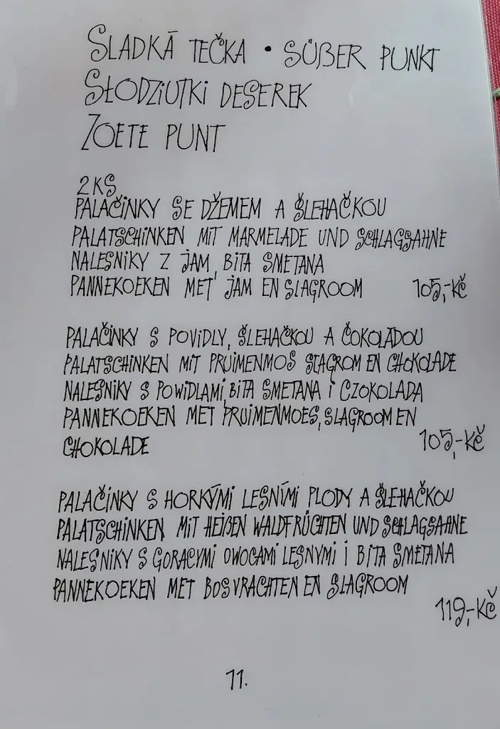 Menu_Restaurace pension Korálek_Okres Trutnov_image_2