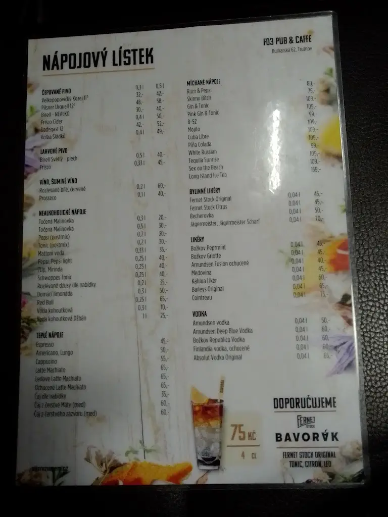 Menu_fo3 Pub&caffe_Okres Trutnov_image_3