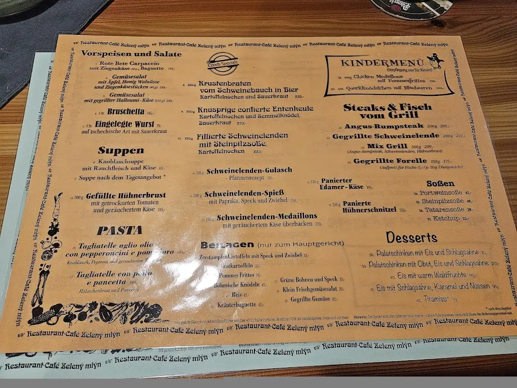 Menu_Restaurace-Caf3 Zelený Mlýn_Okres Trutnov_image_2