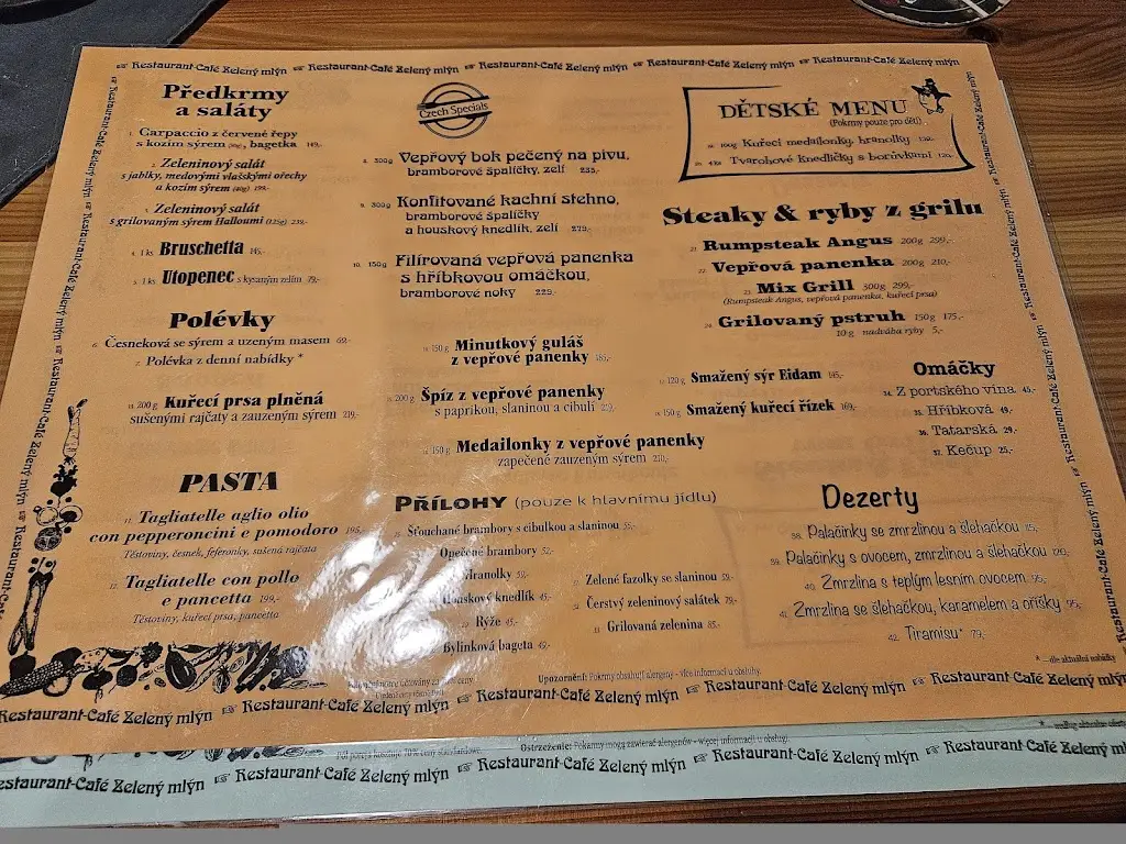 Menu_Restaurace-Caf3 Zelený Mlýn_Okres Trutnov_image_3