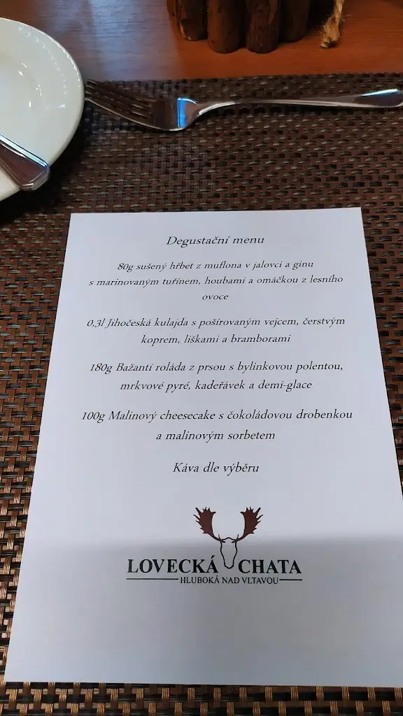 Menu_Restaurace Lovecká Chata_Hluboká nad Vltavou_image_1