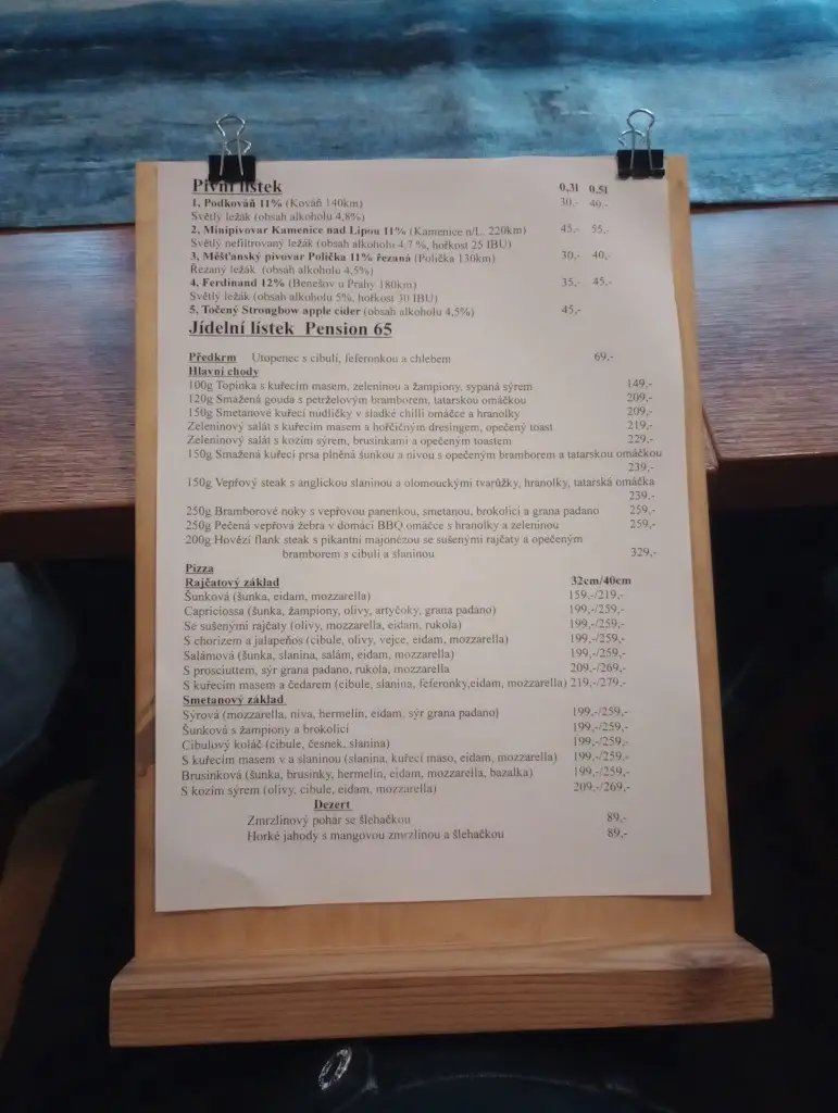 Menu_Pension 65 s Restaurací_Police nad Metují_image_1