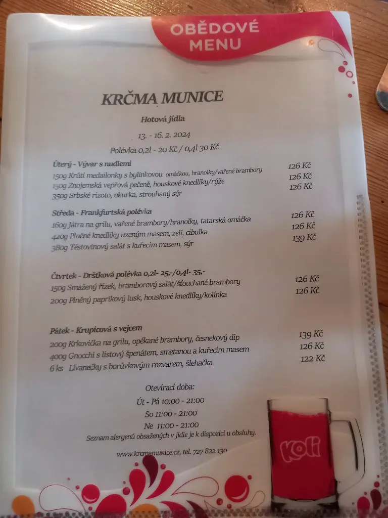 Menu_Krčma Munice s. r. o._Hluboká nad Vltavou_image_2