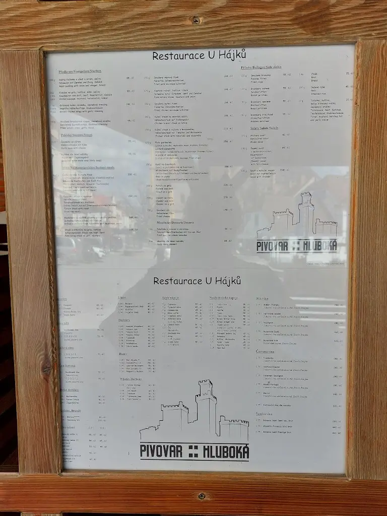 Menu_Restaurace u Hájků_Hluboká nad Vltavou_image_1