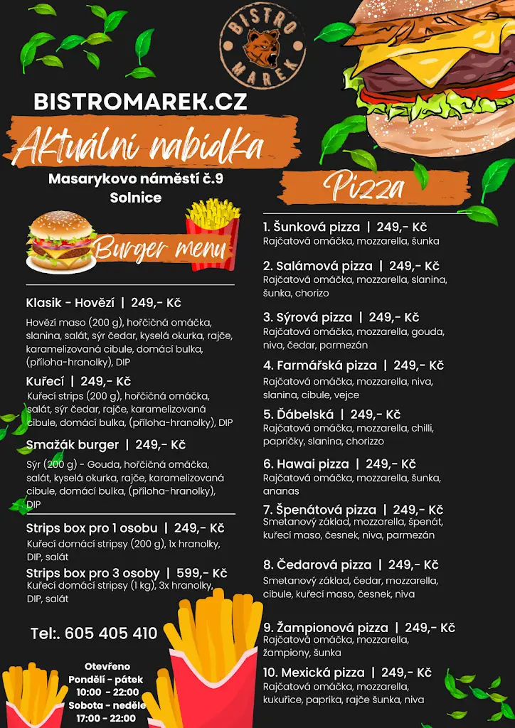 Menu_Pizzerie - Bistro Marek_Solnice_image_1