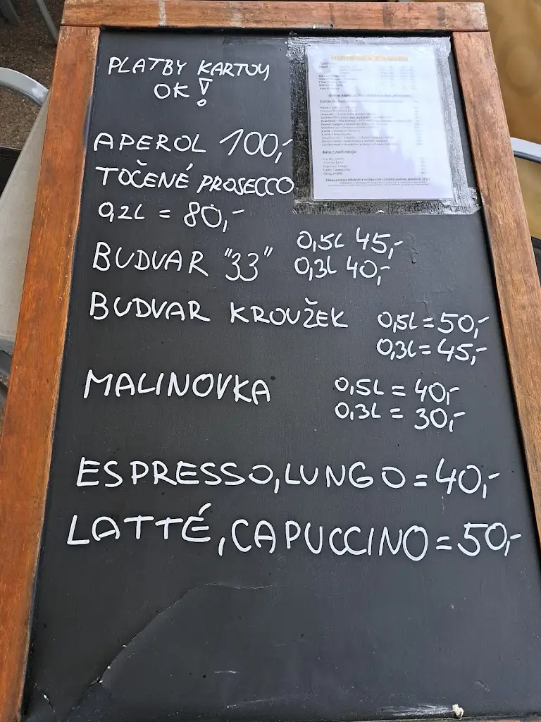 Menu_občerstvení u