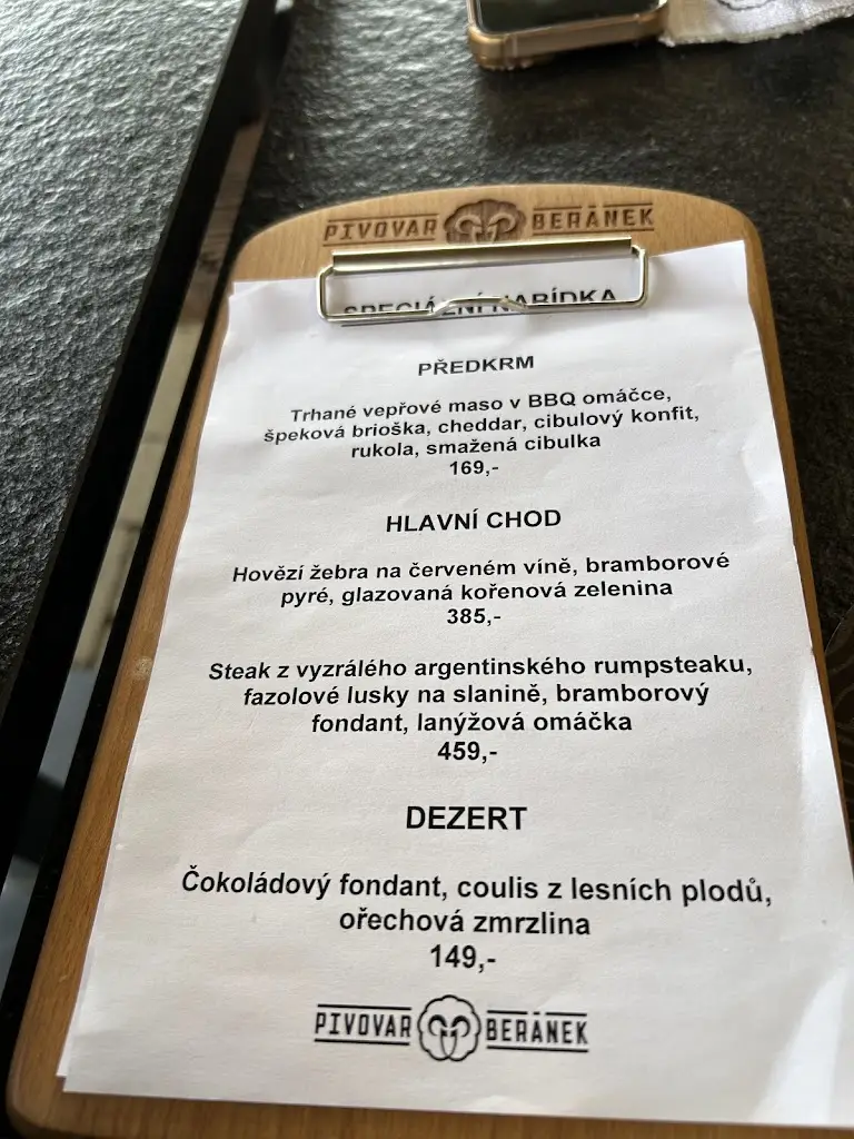 Menu_Pivovar Beránek_Stěžery_image_2