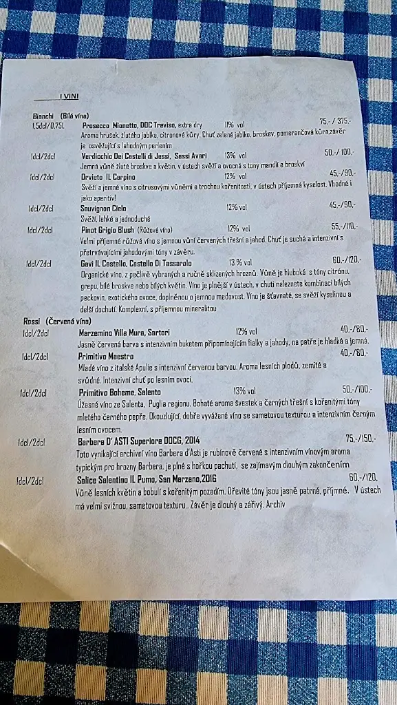 Menu_Ciao Italia Pinseria_Stěžery_immagine_1