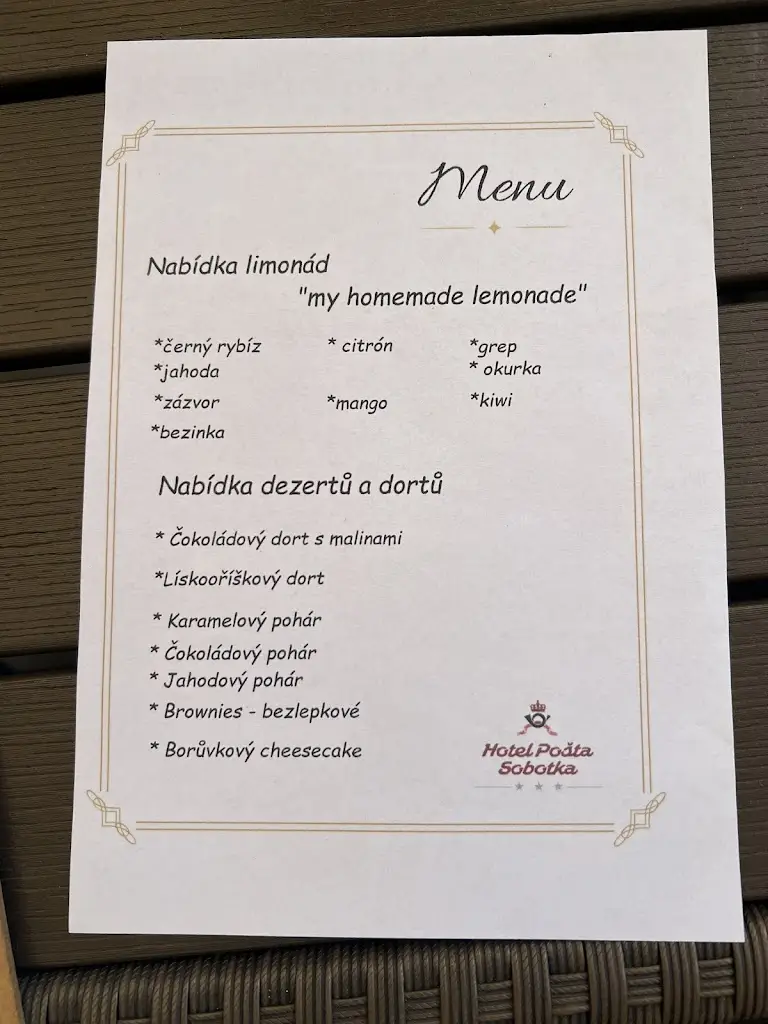 Menu_Restaurace Na poště_Sobotka_immagine_2