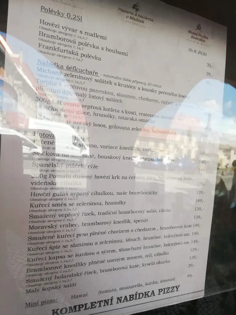 Menu_Restaurace Na poště_Sobotka_immagine_4