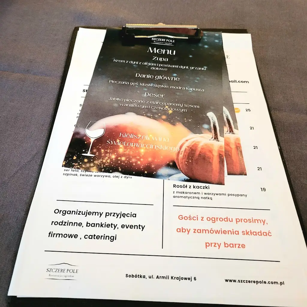 Menu_Szczere Pole Restauracja z Ogrodem_Sobotka_immagine_2