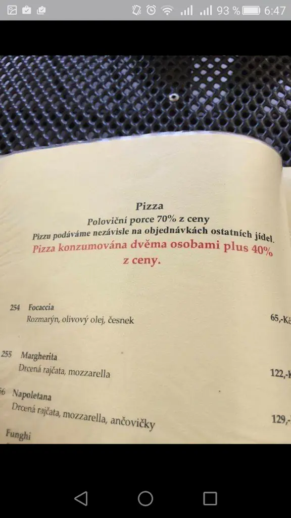 Menu_Felicita L´Originale u Hradce Králové_Třebechovice pod Orebem_image_2