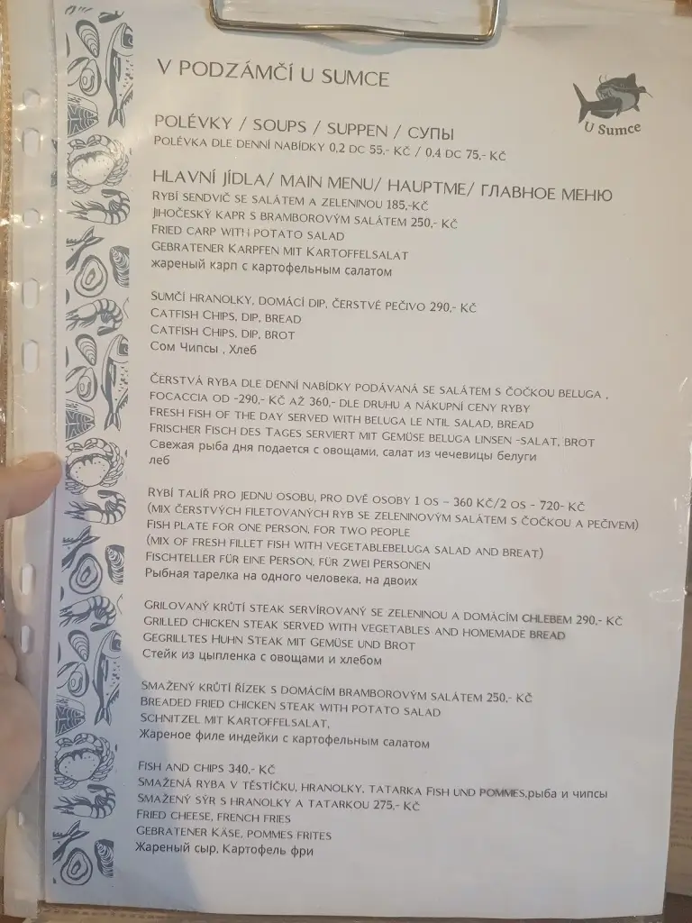 Menu_Restaurace V Podzámčí_Hluboká nad Vltavou_image_2