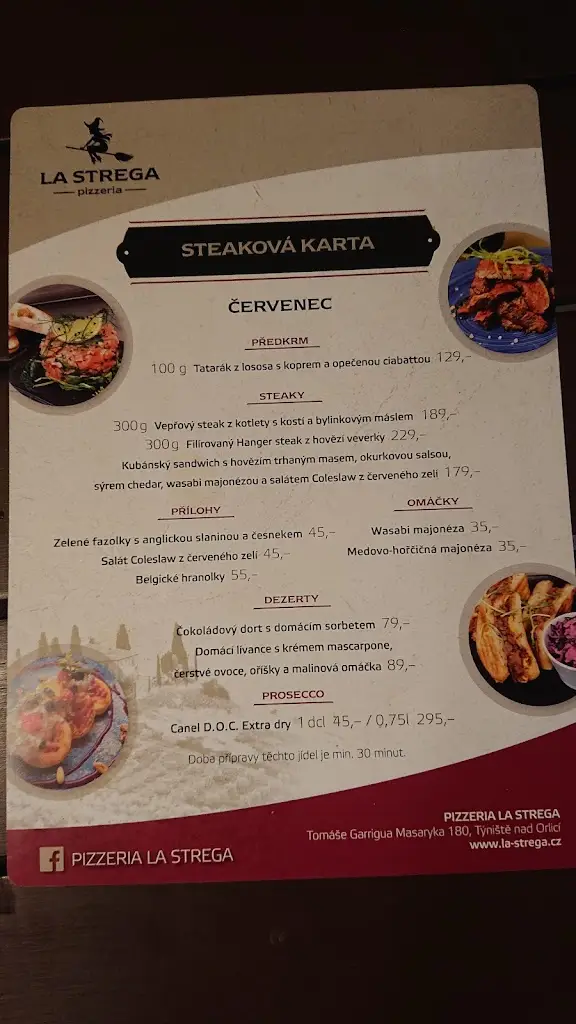 Menu_Pizzeria La Strega_Týniště nad Orlicí_image_2
