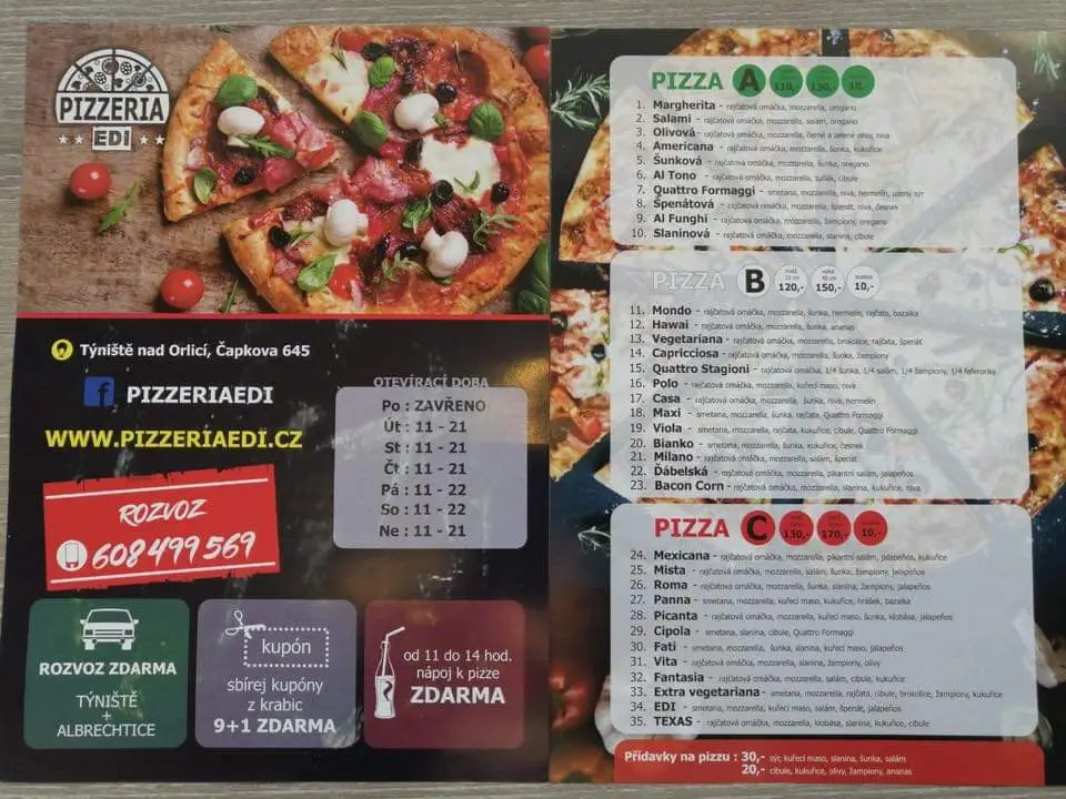 Menu_Pizzeria Miky_Týniště nad Orlicí_image_2