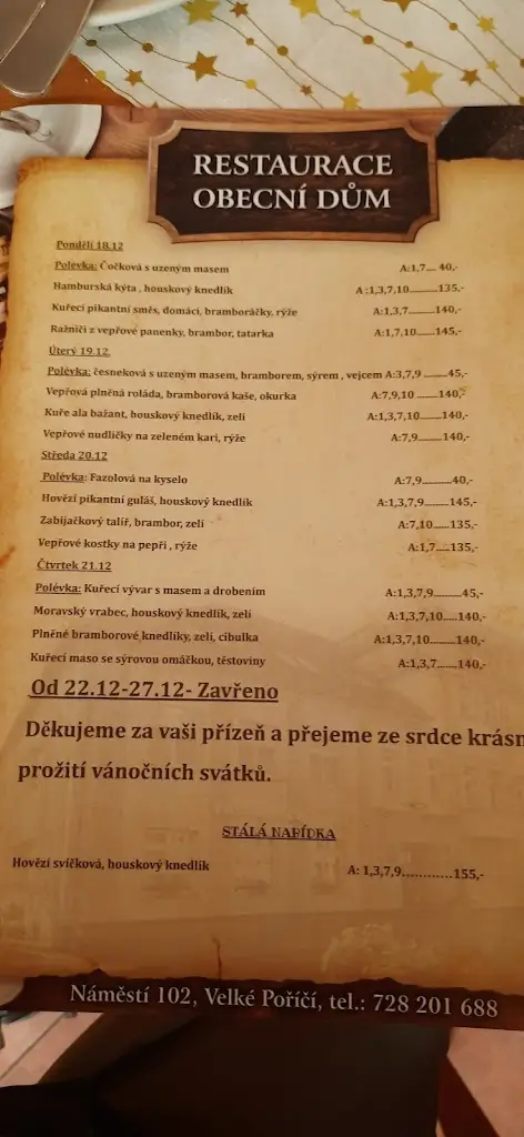 Menu_Jídelna a bistro VELKÉ POŘÍČÍ_Velké Poříčí_image_2