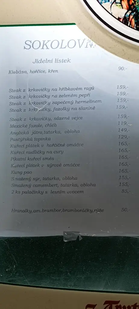 Menu_Sokolovna Markoušovice_Velké Svatoňovice_image_1