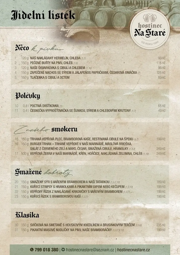 Menu_Hostinec Na Staré Hradec Králové_Všestary_immagine_3