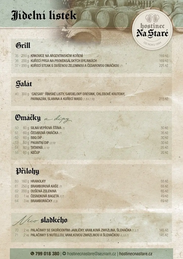 Menu_Hostinec Na Staré Hradec Králové_Všestary_immagine_4