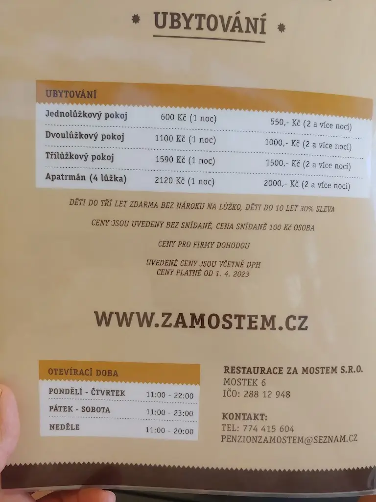 Menu_Restaurace Za Mostem_Zadní Mostek_image_1
