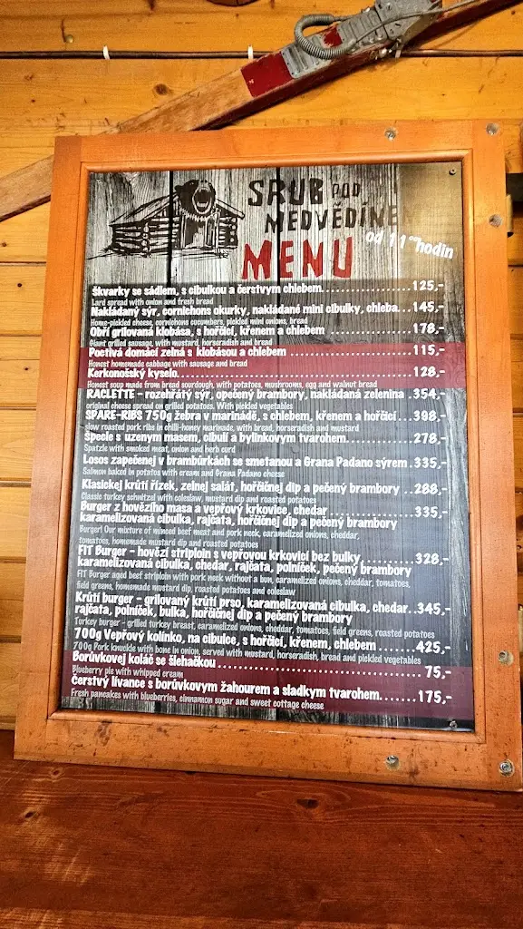 Menu_Café Restaurant SRUB pod Medvědínem_Špindlerův Mlýn_image_2