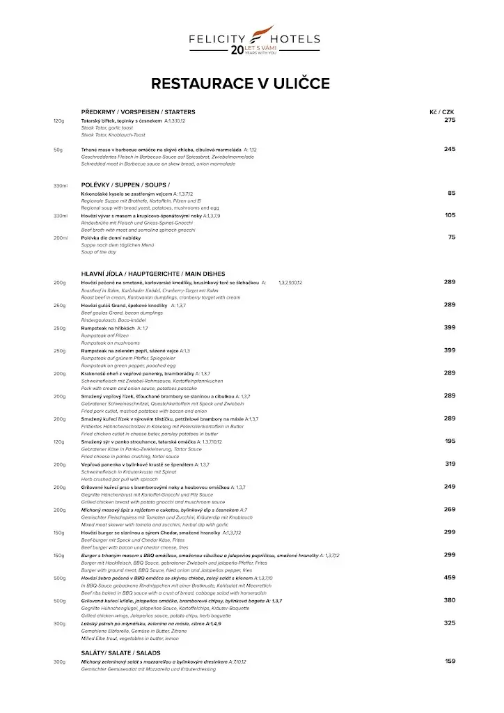 Menu_Restaurace V Uličce_Špindlerův Mlýn_image_1