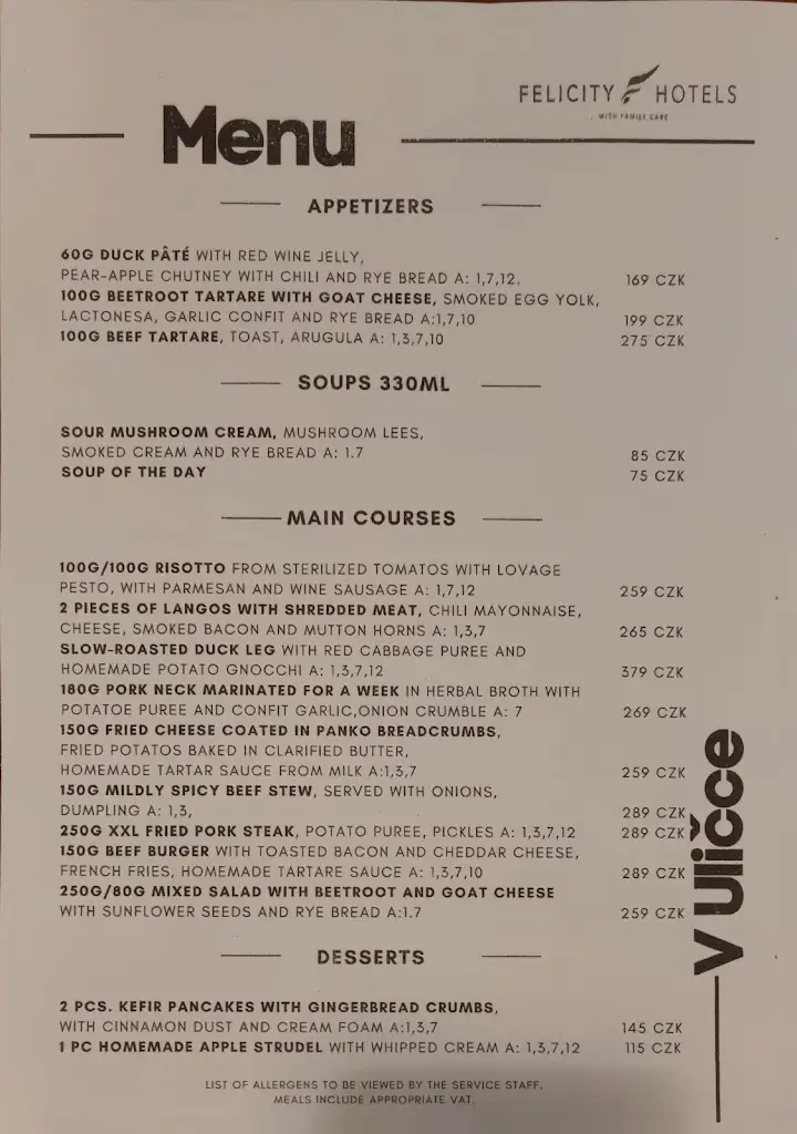 Menu_Restaurace V Uličce_Špindlerův Mlýn_image_4