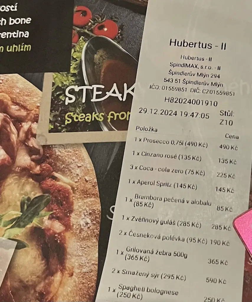 Menu_Hotel Hubertus Restaurant_Špindlerův Mlýn_image_4