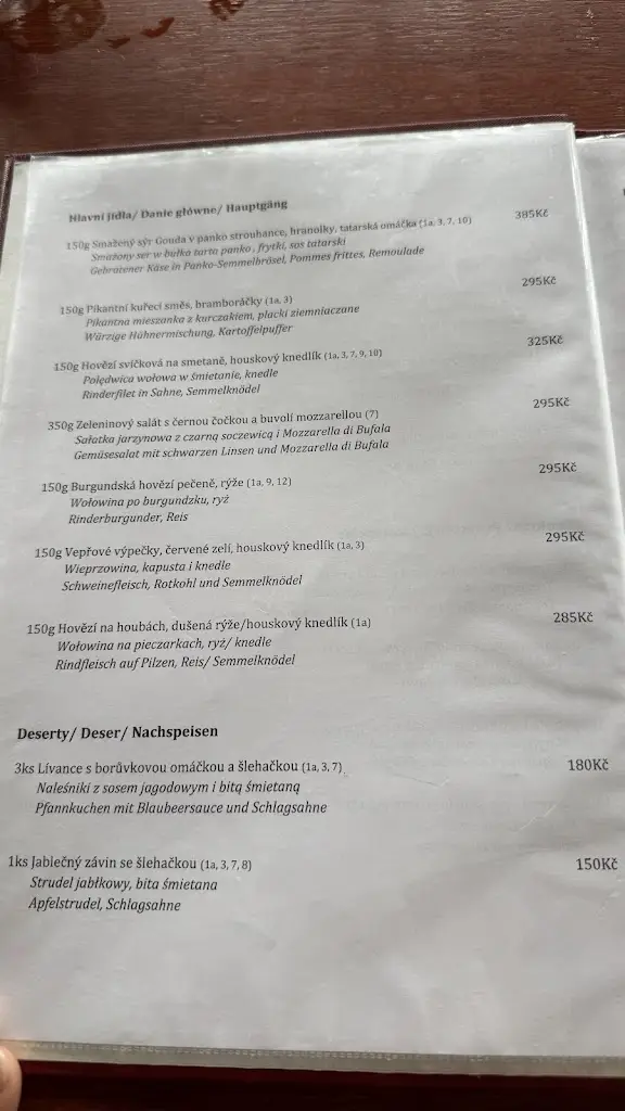 Menu_Restaurace a Bufet - Labská Bouda_Špindlerův Mlýn_image_1