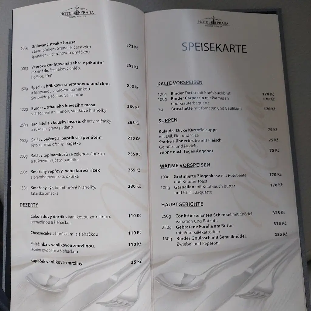 Menu_Restaurace Hotel Praha_Špindlerův Mlýn_image_2