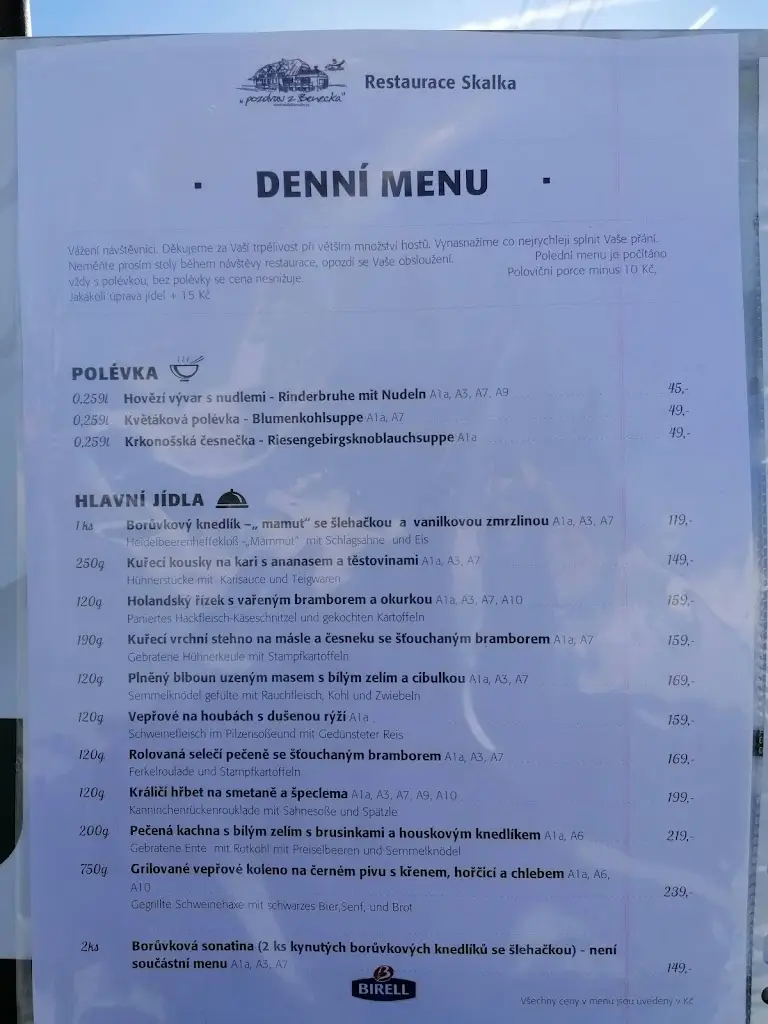 Menu_Restaurace Skalka_Benecko_immagine_4