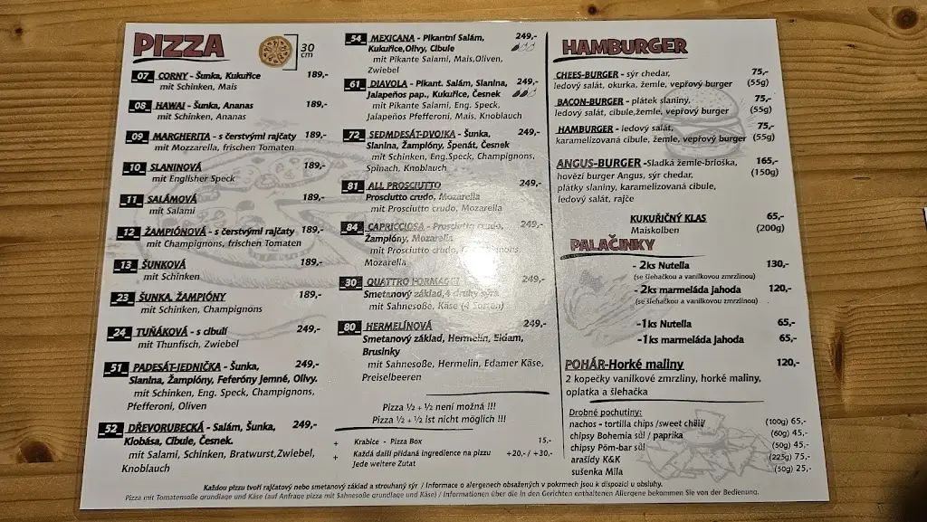 Menu_Family Aréna Benecko - Bowling & Lanový park_Benecko_image_1