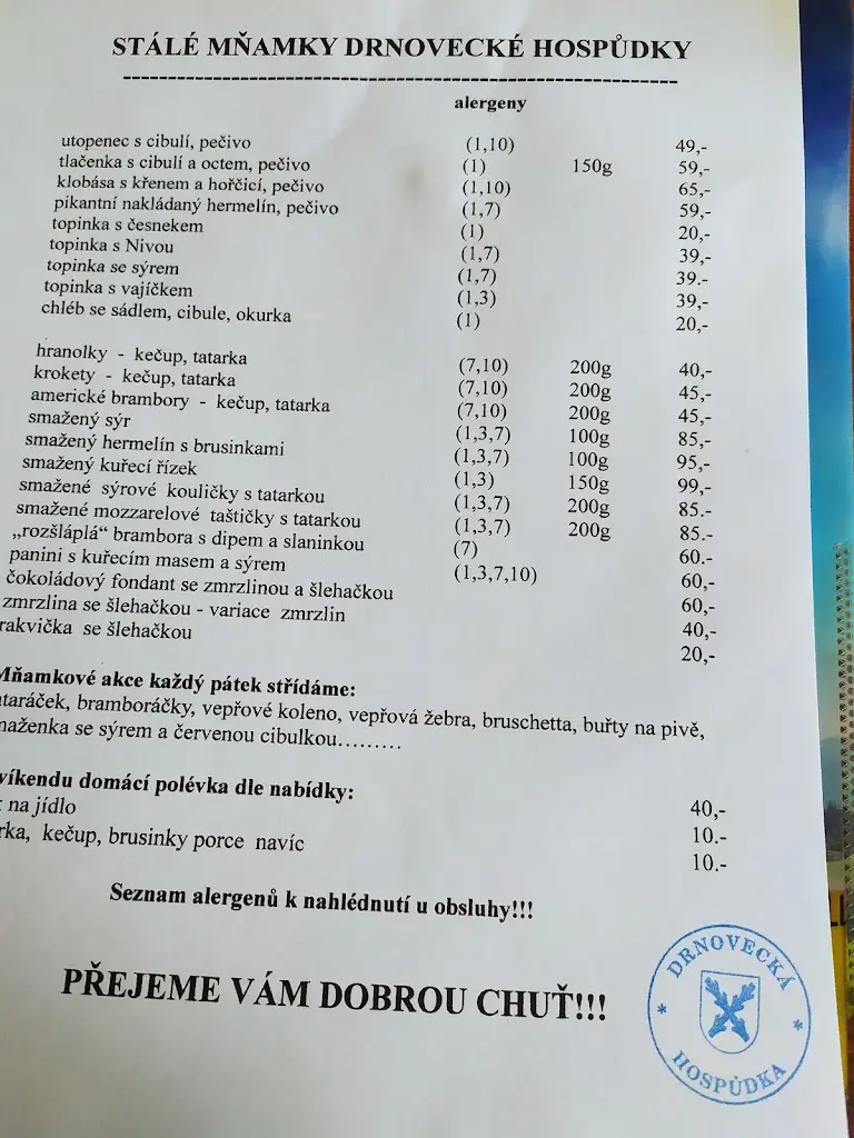 Menu_Drnovecká Hospůdka_Cvikov_image_1