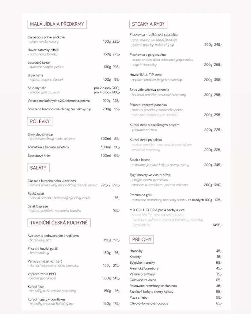 Menu_Restaurace Gloria_Chrastava_image_2