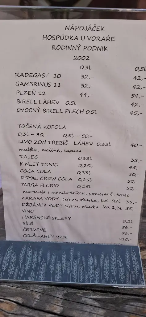 Menu_Hospůdka u Voraře_Hluboká nad Vltavou_image_4
