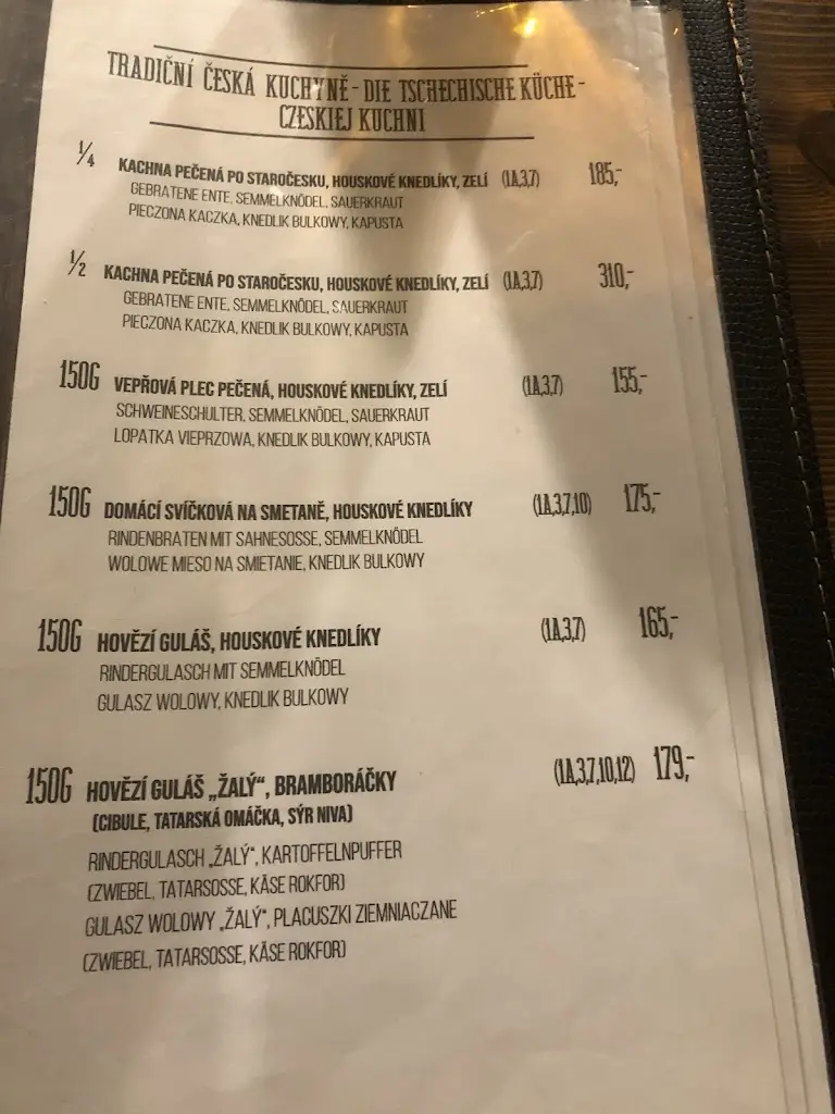 Menu_Motorest Kalan_Vrchlabí_immagine_4