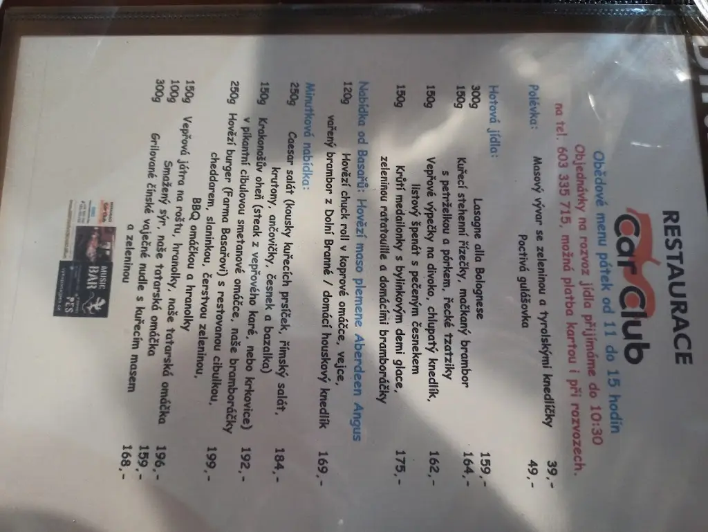 Menu_Restaurace Car Club_Vrchlabí_image_1