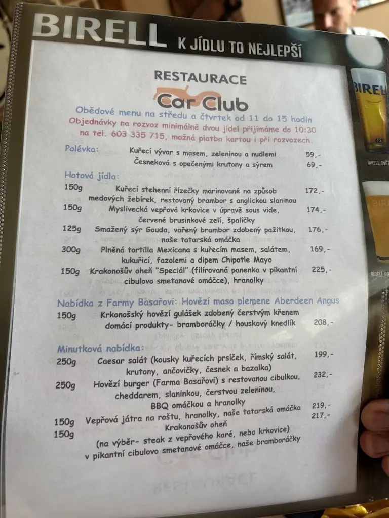 Menu_Restaurace Car Club_Vrchlabí_image_2