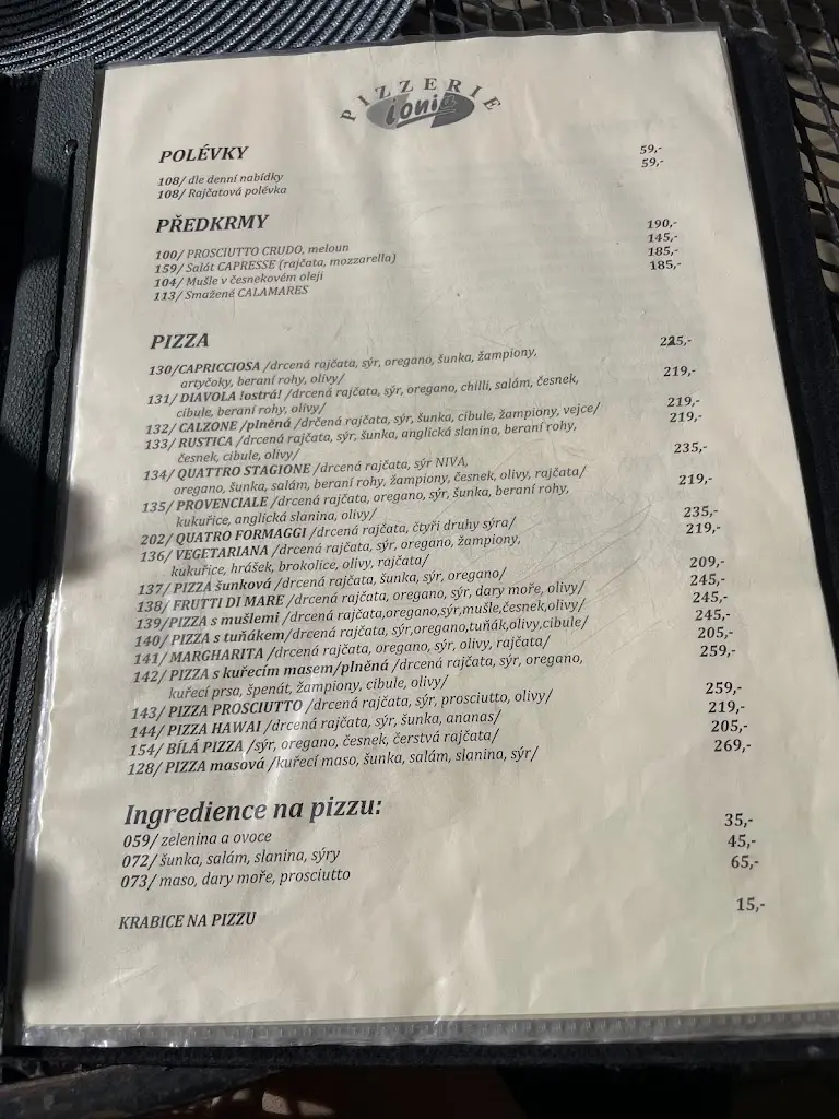 Menu_Pizzerie Ionia_Hluboká nad Vltavou_image_2